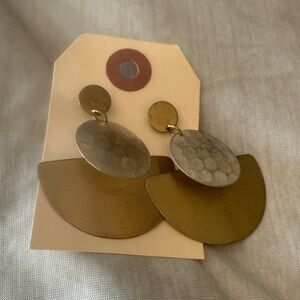 Gold and Silver Geometric Earrings